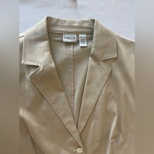 Chicos Long Sleeve Lapel Collar Blazer